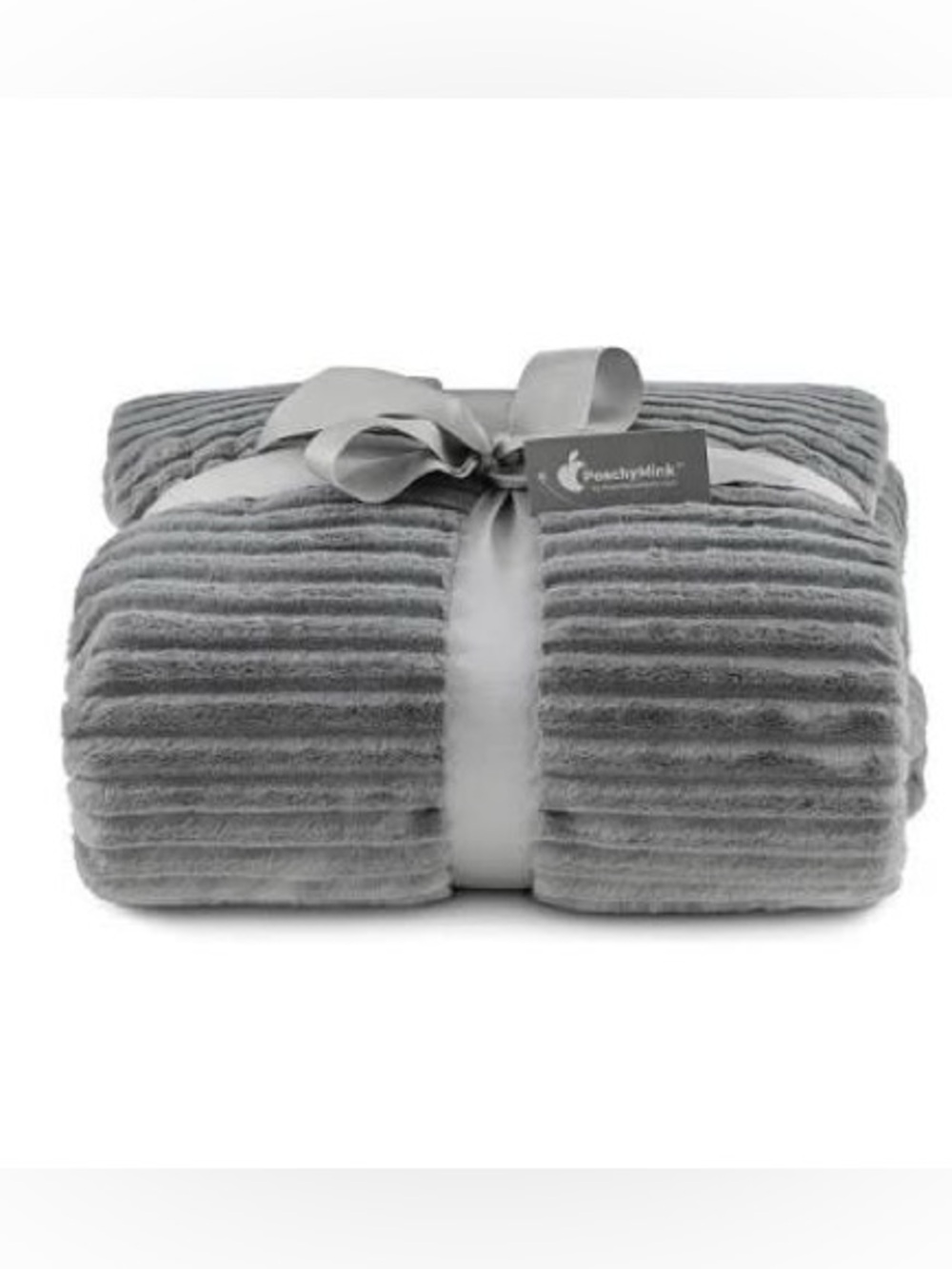 PeachSkinSheets X PeachyMink Oversized Throw Blanket – Gray Mink